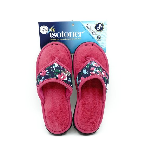 Isotoner Petunia Thong Slipper, XL 9.5-10